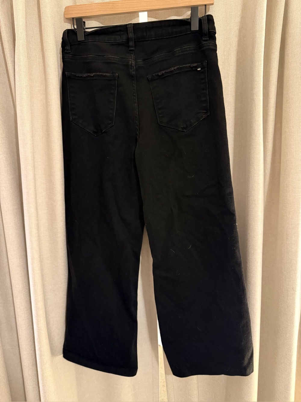 Mica Cropped Wide Leg Black Jeans 29 - Picture 2 of 4